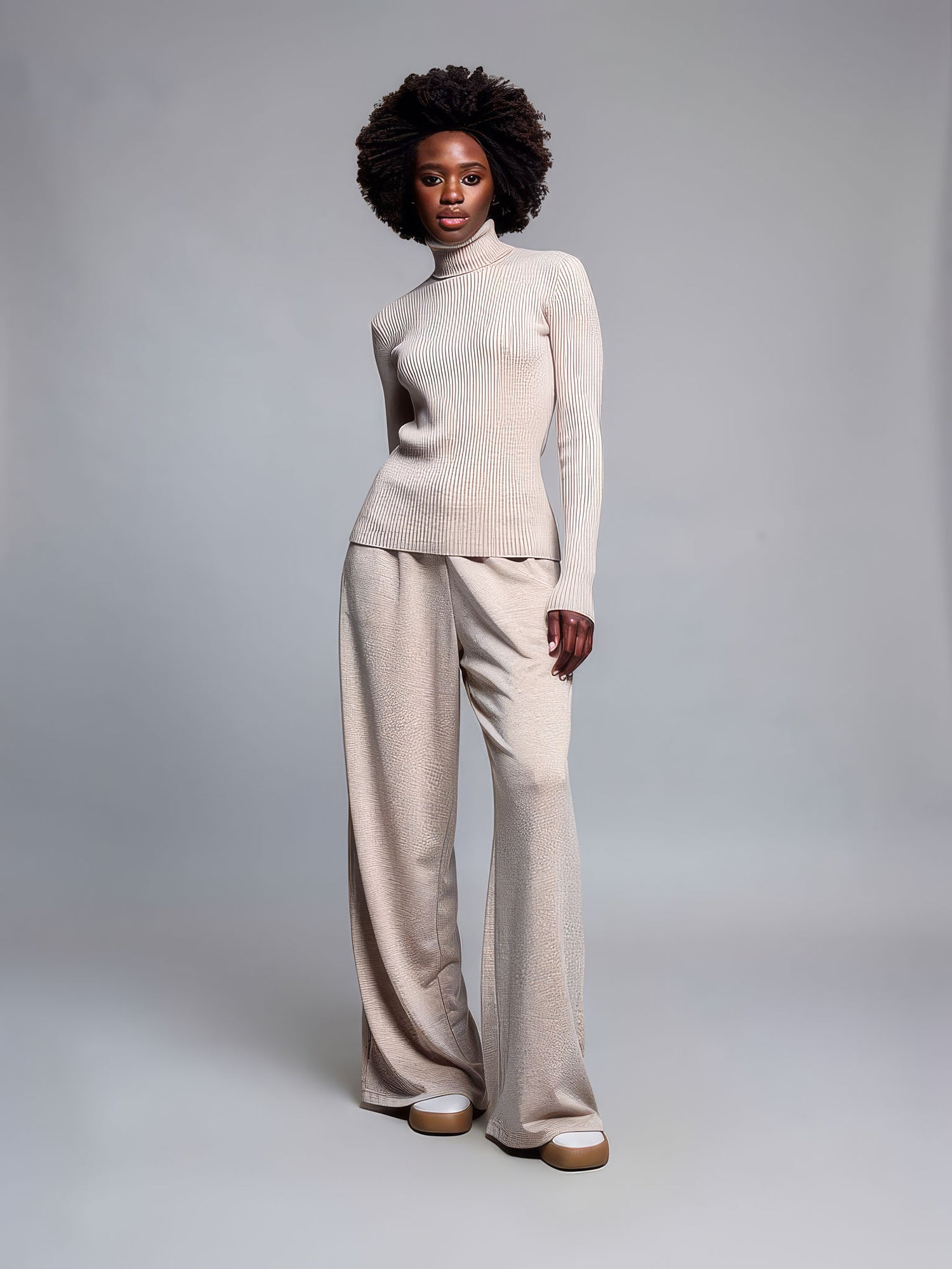 Frost Ribbed Turtleneck