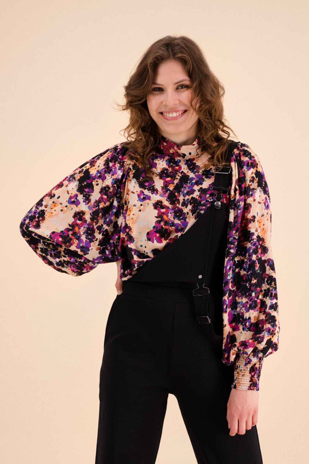 Puff Blouse, Purple Moss