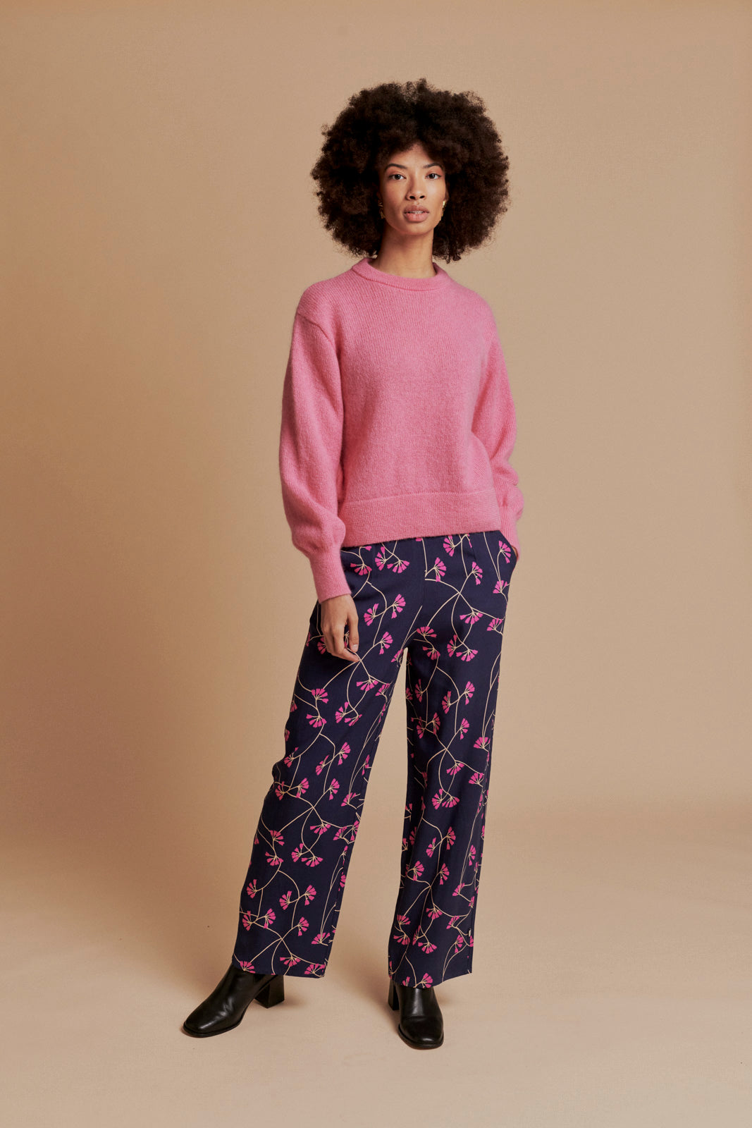 Mohair jumper, pink