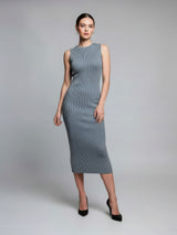 Avery Sleeveless Rib Midi Dress