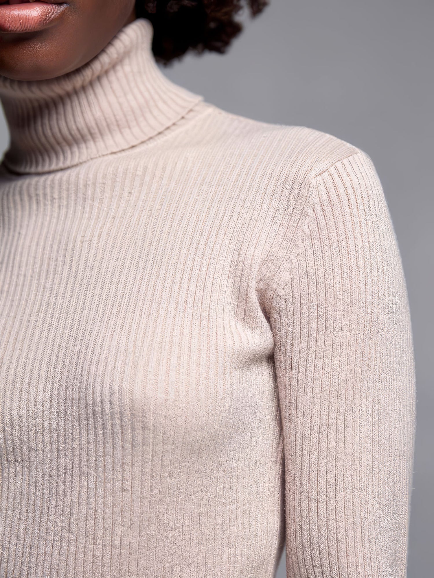 Frost Ribbed Turtleneck