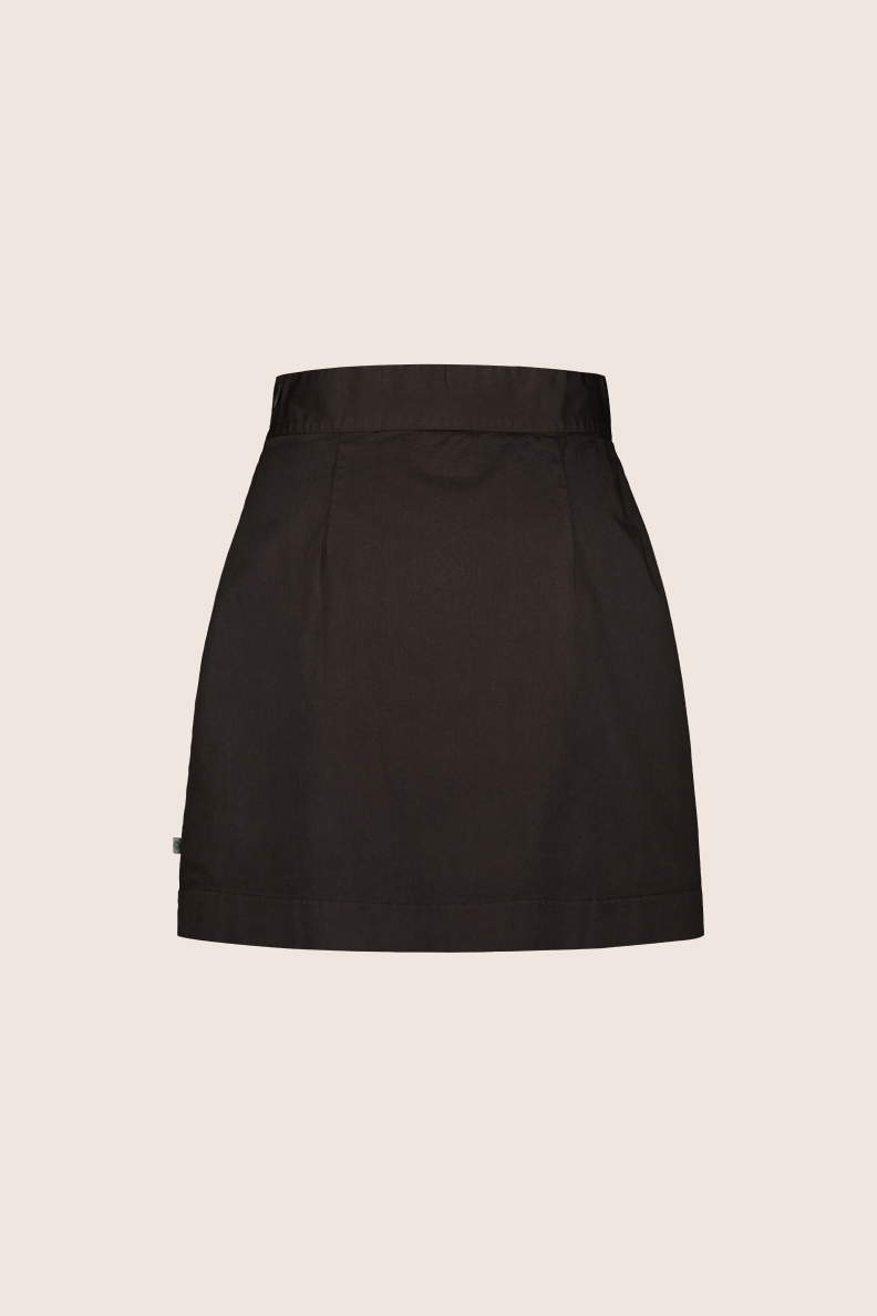 Button Mini Skirt, Mocha