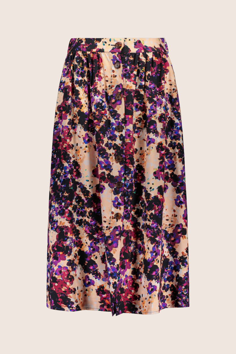 Button Skirt, Purple Moss