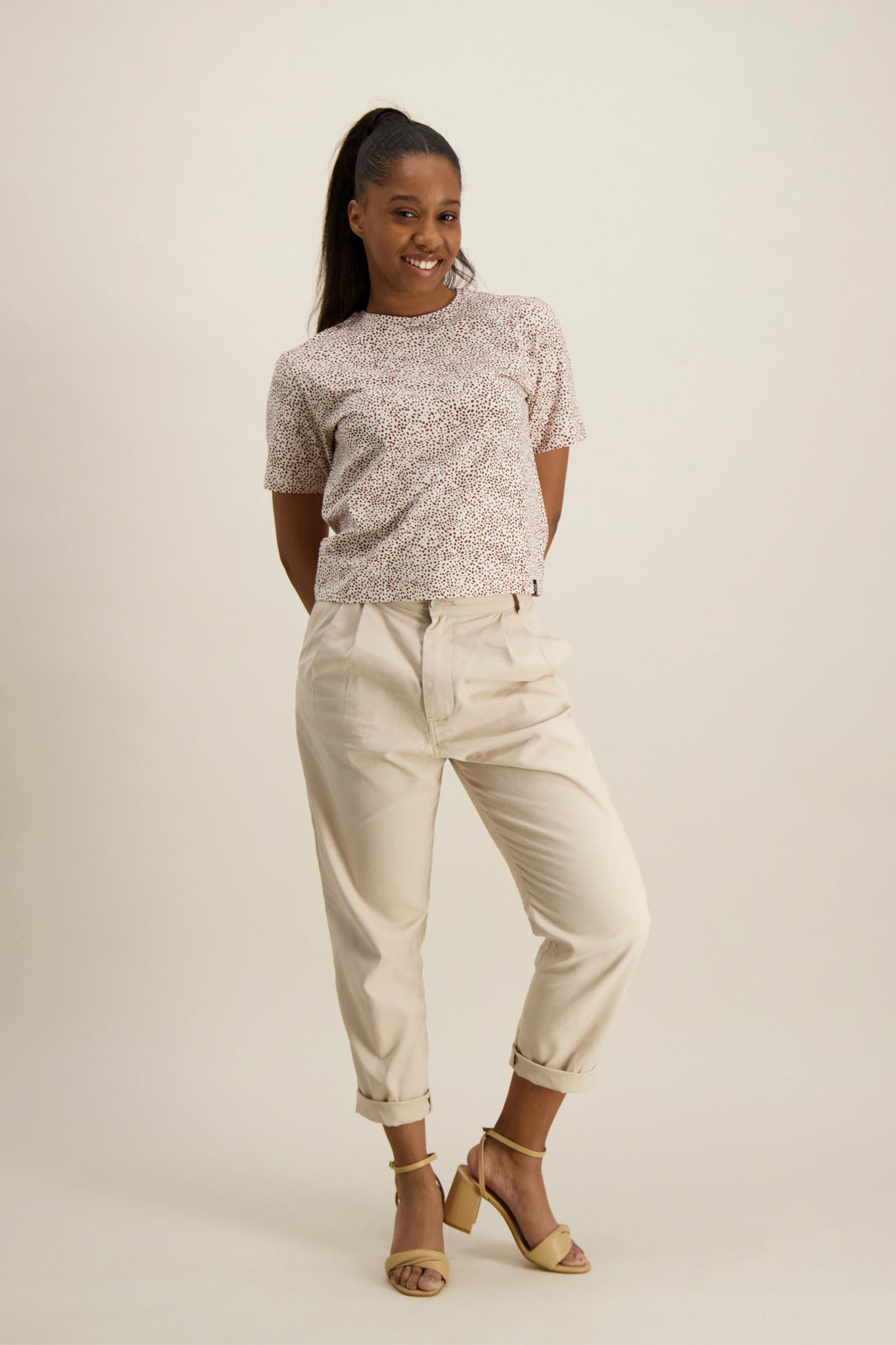 Tapered Trousers, Cool Beige