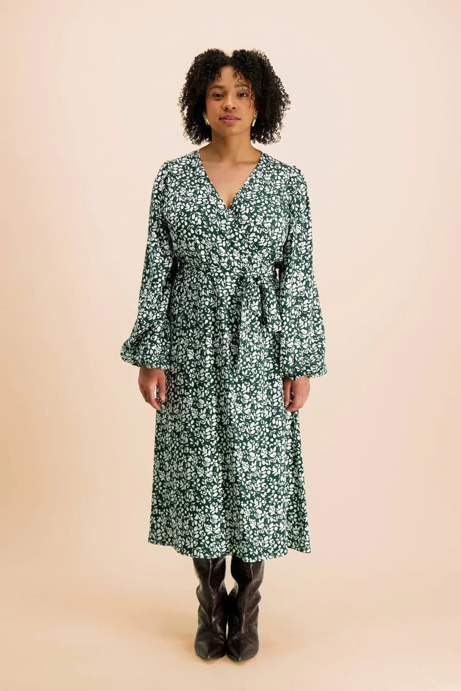 Wrap Dress, Frosty Floral