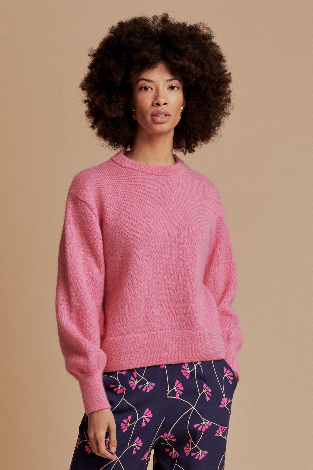 Mohair jumper, pink